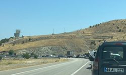 Elazığ-Pertek feribot iskelesinde kilometrelerce kuyruk oluştu