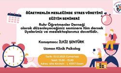 ÖĞRETMENLERE STRES YÖNETİMİ SEMİNERİ: RUHR ÖĞRETMENLER DERNEĞİ’NDEN ÖNEMLİ EĞİTİM