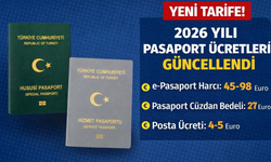 2026 Yılı Pasaport Harç, Defter ve Posta Ücretleri