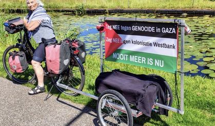 75 Yaşındaki Hollandalı Kadın Filistin İçin Bisiklet Turu Yapıyor