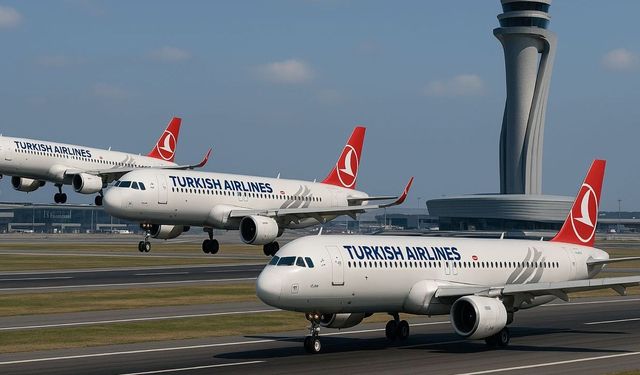 İstanbul Havalimanı’nda bir ilk: Aynı anda üç uçak havalandı