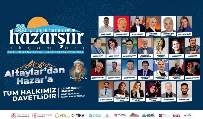 28. ULUSLARARASI HAZAR ŞİİR AKŞAMLARI BAŞLIYOR