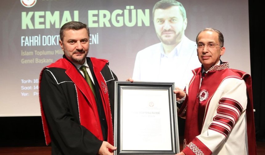 SDÜ’den IGMG Genel Başkanı Kemal Ergün’e Fahri Doktora