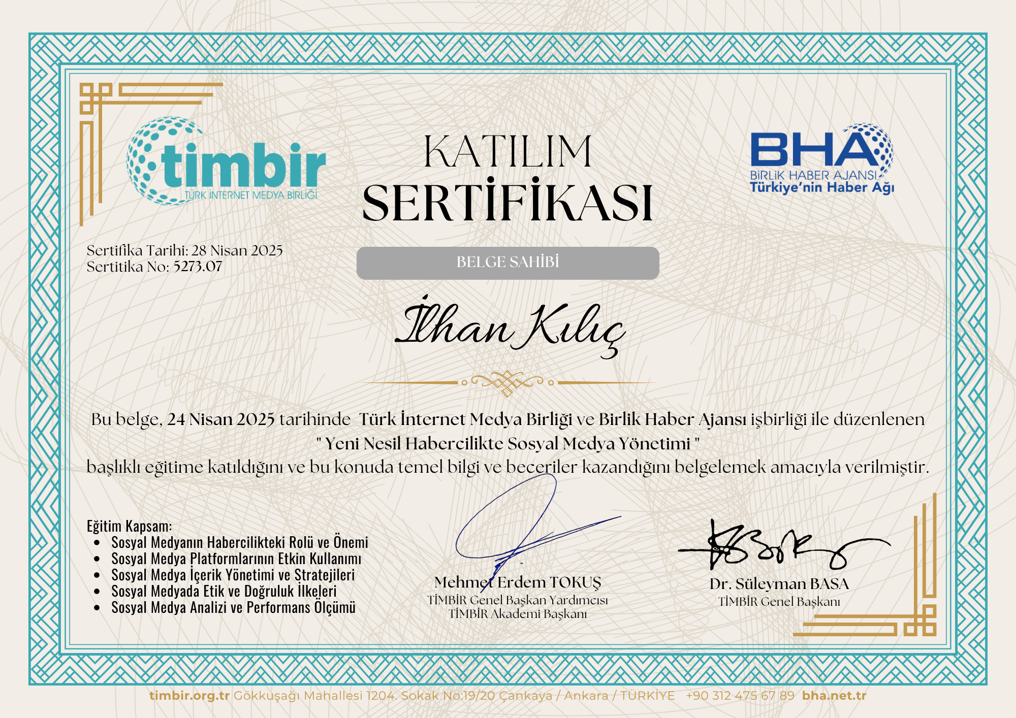 T İ M B İ R Sosyal Medya78