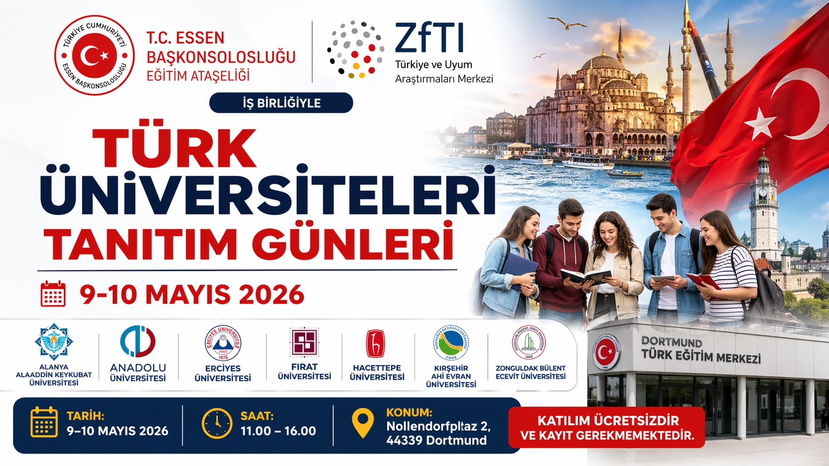 Türkiye’deki Yükseköğretim Olanakları Dortmund’da Tanıtılacak