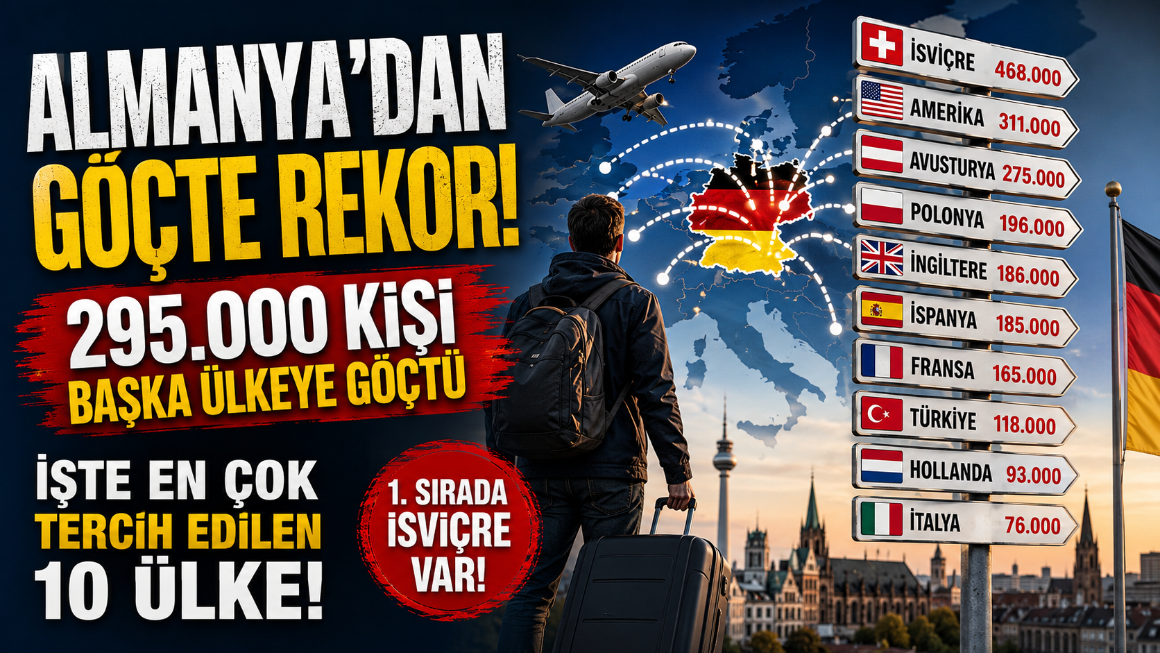 Almanya’dan Göçte Dikkat Çeken Tablo: En Çok Tercih Edilen Ülkeler Açıklandı